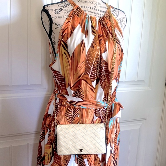 Chanel Quilted Bi-Color Ivory/Black Matelasse Long Wallet- Authentic - Picture 4 of 17